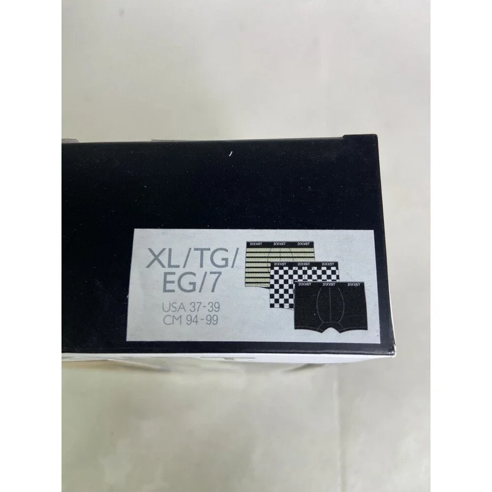 2xist Essential Cotton Stretch 3 Pack No Show Trunks Underwear Mens Size XL